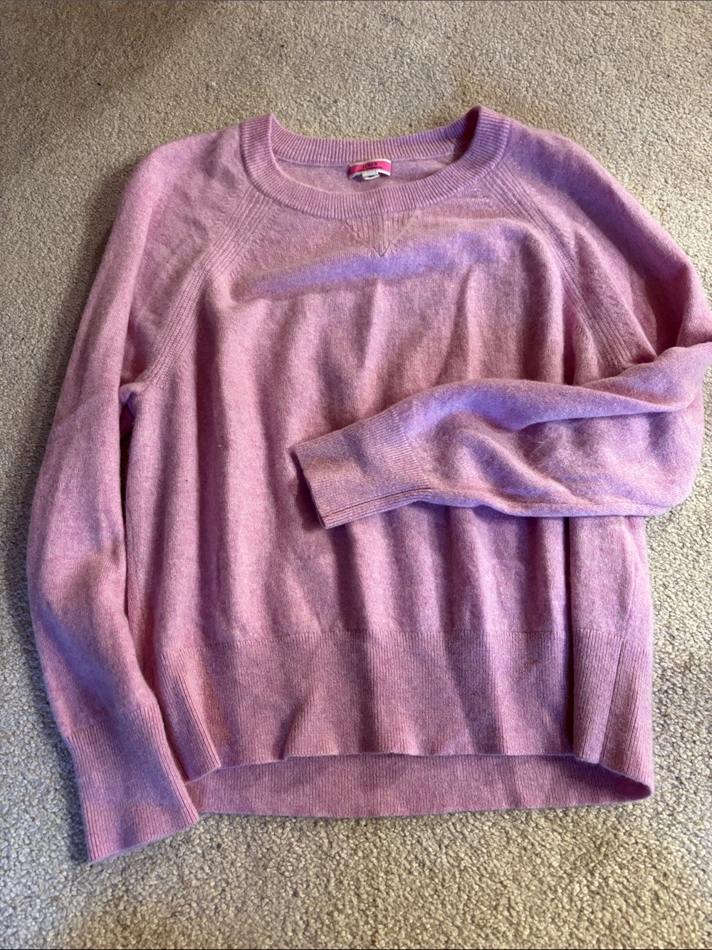 Women's Pink Cashmere Sweater - Crewneck